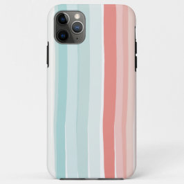 zomerstrepen in koraal en turkooizen iPhone 11 pro max hoesje