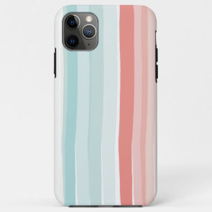 zomerstrepen in koraal en turkooizen iPhone 11 pro max hoesje