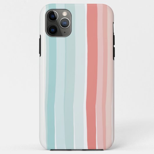 zomerstrepen in koraal en turkooizen Case-Mate iPhone case (Achterkant)