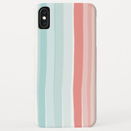 zomerstrepen in koraal en turkooizen iPhone XS max hoesje