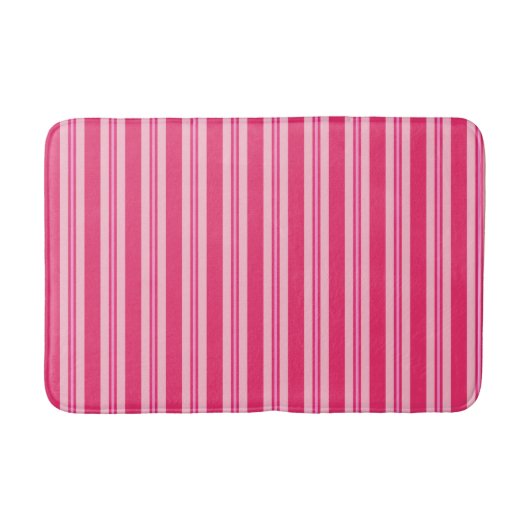 ZomerStripes, Fuchsia en Pastel Pink Badmat (Voorkant)