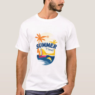 Zomertijd" Grafisch T-shirt – Fun & Fresh Vibes"
