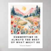 Zomertijd is altijd het beste Waterverf Poster (Voorkant)