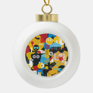 zomertijd keramische bal ornament