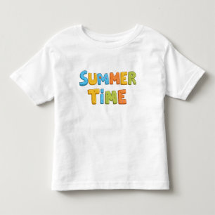 Zomertijd - Kleurrijke zomertijdtekst Kinder Shirts