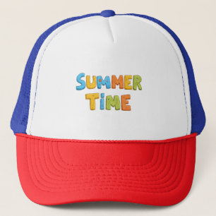 Zomertijd - Kleurrijke zomertijdtekst Trucker Pet