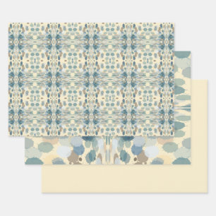 Zomertijd Leuk Ocean Spray Splatter Abstracte Kuns Inpakpapier Vel