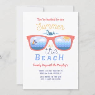 Zomertijd op de Beach Invitation Kaart