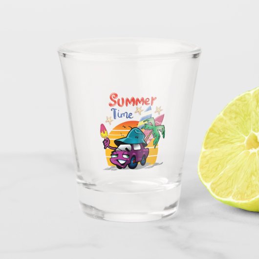 zomertijd shot glas (Voorkant)