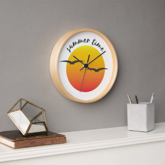 Zomertijd Sunset Wall Clock