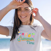 Zomertijd Vibes:  Groovy blauwgroen T-shirt