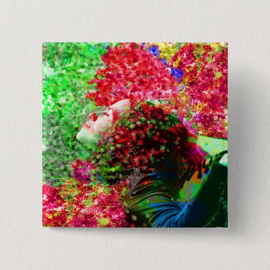 zomertijd vierkante button 5,1 cm (Voorkant)