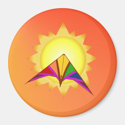 Zomertijd vlieger magneet (Voorkant)