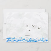 Zomertijd Zeilboot Baby shower Uitnodiging (Achterkant)