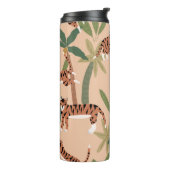 Zomertijgers Palmbomen Exotisch Thermosbeker (Gedraaid links)
