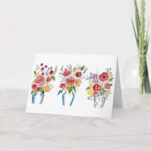 Zomertrio- Bloemen 5x7 Blank Wenskaart
