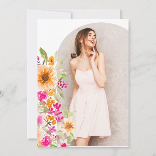 Zomertuin bloemengoud script afstuderen kaart (Achterkant)