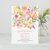 Zomertuin bloemenmolen waterverf Sweet 16 Kaart (Staand voorkant)