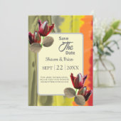 Zomertuin Bloementulp Save-the-Date Kaart (Staand voorkant)