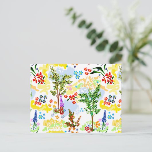 zomertuin briefkaart (Staand voorkant)