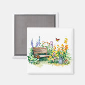 Zomertuin met vlinders magneet (Voorkant / Achterkant)