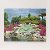 zomertuin met watervallen legpuzzel (Horizontaal)