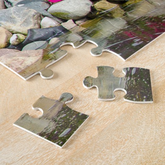 zomertuin met watervallen legpuzzel (Zijkant)