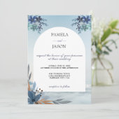 Zomertuin Waterverf Bloemenbruiloft Kaart (Staand voorkant)