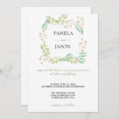 Zomertuin Waterverf Bloemenbruiloft Kaart (Voorkant / Achterkant)