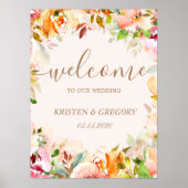 zomertuinbloem Weddenschap WelkomstPoster Poster (Voorkant)