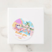 ZomerTussen Halloween Pool Verjaardag Ronde Bedankjes Labels (In situ)