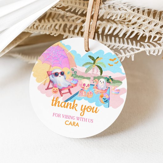 ZomerTussen Halloween Pool Verjaardag Ronde Bedankjes Labels