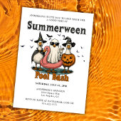 ZomerTussen Pool Bash Zomer Halloween Party Kaart