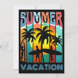 ZOMERUITJE STRAND SURFEN FAMILIE VAKANTIE KAART