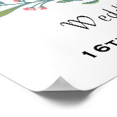 zomervakantie Floral Wreatfoto Poster (Hoek)