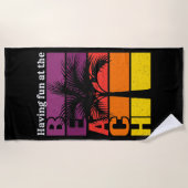 Zomervakantie met flauwte in de braadterugloop strandlaken (Voorkant)