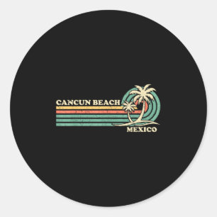  zomervakantie Mexico Cancun strand Ronde Sticker