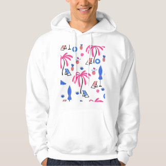 Zomervakantie: Palmbomen Ananas Patroon Hoodie