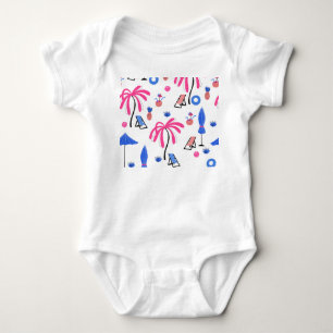 Zomervakantie: Palmbomen Ananas Patroon Romper