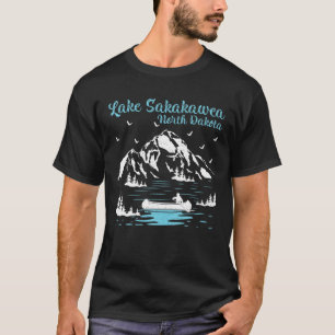 Zomervakantie Retro North Dakota Lake Sakakawea T-shirt
