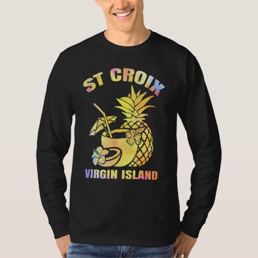 Zomervakantie Retro Virgin Island St Croix Beach T-shirt (Voorkant)