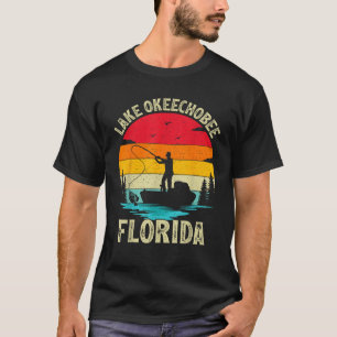 Zomervakantie Vis Vintage Florida Okeechobee T-shirt