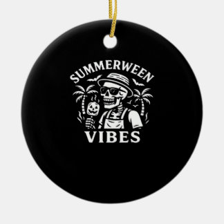 Zomervakantie Zomer Vibes Skeleton Halloween Keramisch Ornament