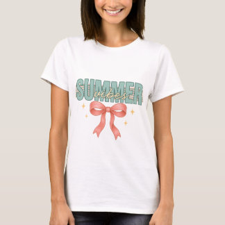 Zomervibe | Zomer 2025 | Zomer Roze boog T-shirt