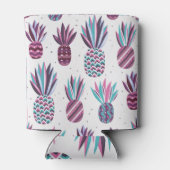 Zomervibes: ananaspatroon, kleurrijke Stippen Blikjeskoeler (Achterkant)
