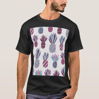 Zomervibes: ananaspatroon, kleurrijke Stippen T-shirt