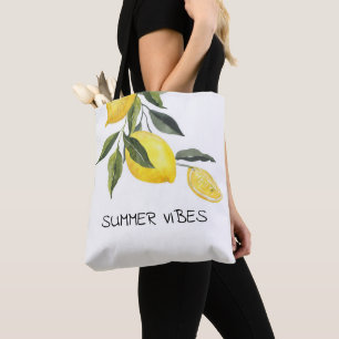 ZOMERVIBES CITROEN CANVAS TAS, IDEAAL VOOR ELKE DA DRAAGTAS
