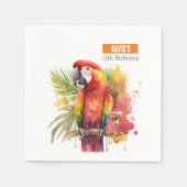 Zomervibes Parrot - Verjaardagsfeest - Servet (Voorkant)