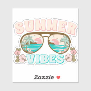 Zomervibes Tropisch strand Sticker
