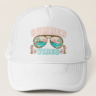 Zomervibes Tropisch strand Trucker Pet